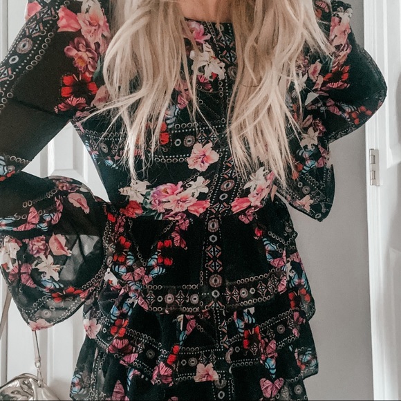 bebe Dresses & Skirts - BeBe Mini Dress with ruffles